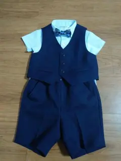ショパン　ベスト　パンツ　ブラウス　蝶ネクタイ　フォーマル 男の子　80