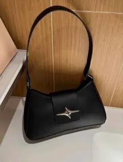 SHEIN ショルダーバッグ y2k ブラック メタリック ディテール