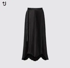 UNIQLO ユニクロ+J プリーツラップロングスカート 61 黒