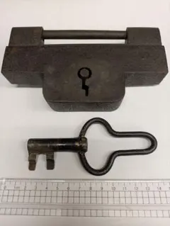 大型阿波錠 蔵錠前 江戸時代 大型阿波錠 蔵錠前 江戸時代