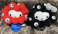 万博 サンリオ ミャクミャクなりきりカラビナ キティ黒とBCセット【新品未使用】