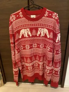H&M 北極熊柄 ツリー　クリスマス　セーター L 美品