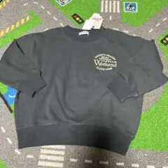 新品未使用品　リトルウィークエンド/刺繍トレーナー/100センチ　チャコール