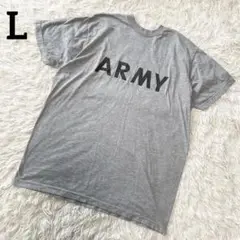 米軍　IPFU 海外古着 ARMY グレー 半袖 Tシャツ Lサイズ アーミー