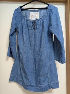 【値下げ品】Ann Taylor デニム風 五分袖ブラウス