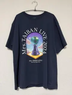 Mrs. GREEN APPLE ライブ対バンTシャツ 2024 Navy L Mrs. GREEN APPLE 対バン ライブ 2024 Tシャツ グレー M - メルカリ