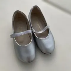 シルバー バレエシューズ 17.0cm フォーマル　ショパン