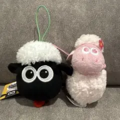 ひつじのショーン ベビーショーンフェイスマスコット2 ピンクマスコットストラップのサムネイル