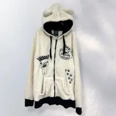 モディッシュガゼ ボアパーカー フルジップ くま もこもこ 可愛い L《i242
