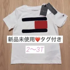 TOMMY HILFIGER❤️ホワイト　刺繍ロゴTシャツ XXS 2〜3才