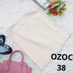 ♥OZOC♥タイトスカート（M相当）ベージュ/シンプル/カジュアル