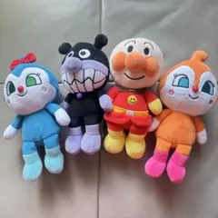 アンパンマン ぬいぐるみ 4体セット プリちぃビーンズS