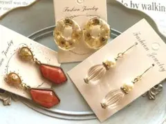 □ ハンドピアス3 点セット まとめ売りS_No.068 □