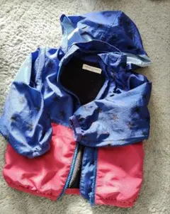 星柄フード付きジャケット 90cm キッズ アウター パーカー 青 赤