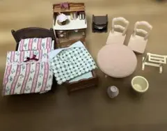 シルバニア 家具 まとめ売り ベッド 机