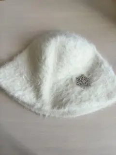 SHEIN シーイン ファーバケットハット ホワイト