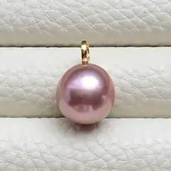 淡水真珠　本真珠　大珠　ナチュラル　メタリックパープルピンク系　ペンダントトップ