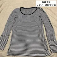 UNIQLO ユニクロ　ヒートテック ボーダー 長袖 Mサイズ