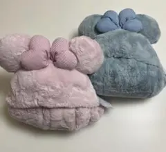 ディズニーリゾート 4WAYブランケット フード付きポンチョ　ブルー&ピンク