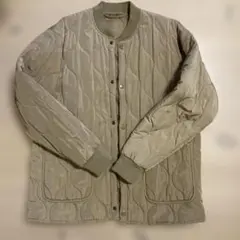 ベージュ キルティングジャケット