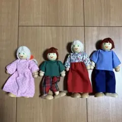 レトロ　木製人形 4体セット