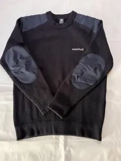 mont-bell ネイビー ニットセーター 肘当て付き