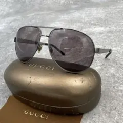 微 상태좋음 GUCCI グッチ サングラス ティアドロップ パープル ケース付き