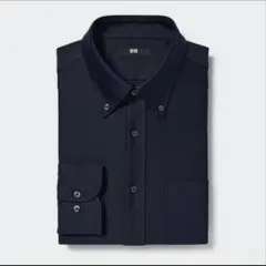 ユニクロ　スーパーノンアイロンジャージースリムシャツ　ネイビー　М