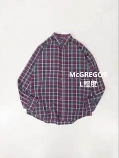 00s McGREGOR チェック柄コットン長袖シャツ ヴィンテージ古着