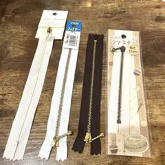 ファスナー ホワイト ブラウン