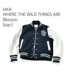 ✨美品✨　sacai　スタジャン　レザー　刺繍　ベルト　ブラック　1サイズ sacai（サカイ）スタジャン 黒 サイズ:1(S位) メンズ/2200542300028