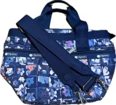 LeSportsac 2way ショルダーバッグ 花柄 ネイビー