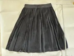 黒のプリーツスカート 約66cmウエスト 約60cm丈のサムネイル