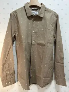 ⭐︎新品⭐︎AIGLE ロングスリーブドビードットシャツ メンズ　Mサイズのサムネイル