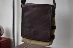 Cole Haan／本革レザー＆キャンバス／高品質ショルダーバッグ