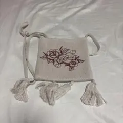 X-girl ローズ刺繍 ニットショルダーバッグ タッセル付きのサムネイル