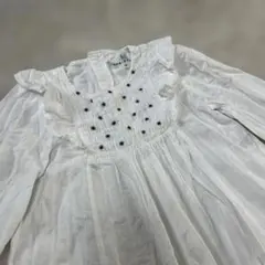 刺繍入りホワイトチュニック 130cm