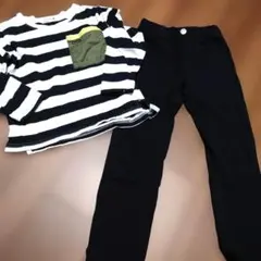 2点セット　サイズ120　ブランシェス　ストライプ長袖カットソー　MPSパンツ