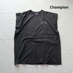 Champion ノースリーブ タンクトップ ブラック L トリコタグ シンプル