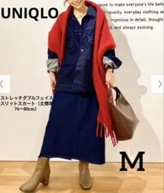 UNIQLO ストレッチダブルフェイススリットスカート（丈標準76～80cm）