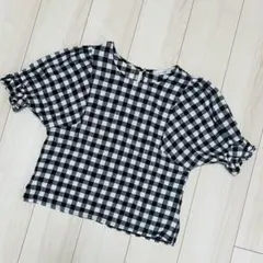バックナンバー　ギンガムチェック　ブラウス　フリーサイズ