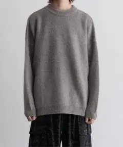 Casper John モヘアウールミックスセーター　グレー　M
