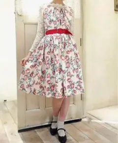 レトロ　an another angelus　花柄　ワンピース　ベルト無し