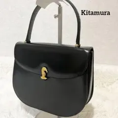 美品✨ キタムラ フォーマル ハンドバッグ　ゴールド金具　トップハンドルブラック