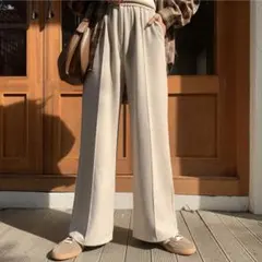 お値下げ【新品】BLATE 履き心地最高ニュアンスリラックスワイドパンツ