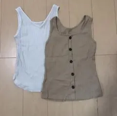 GU ノースリーブトップス 2色セットSサイズ