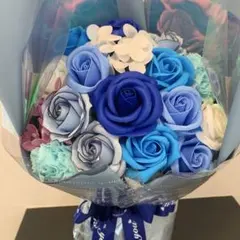 꽃다발, 비누, 꽃, 파란 꽃, 선물, 향수