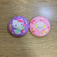 ハローキティ こぎみゅん サンリオ 刺繍缶バッジ 2個セット