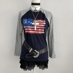 希少デザイン✴︎y2kピチTポロラルフローレンフェアリーグランジ古着屋ロック韓国 希少 polo ラルフローレン ポロシャツ ビックポニー y2k グランジ