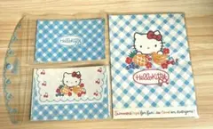1996年 平成レトロ経年劣化Hello Kitty レターセット チェック柄